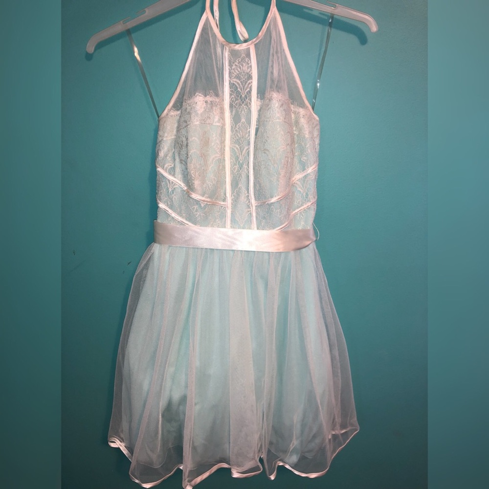 Short Lacy Graduation Dress